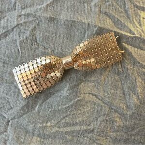 Gold Sequin Bow Hair Clip